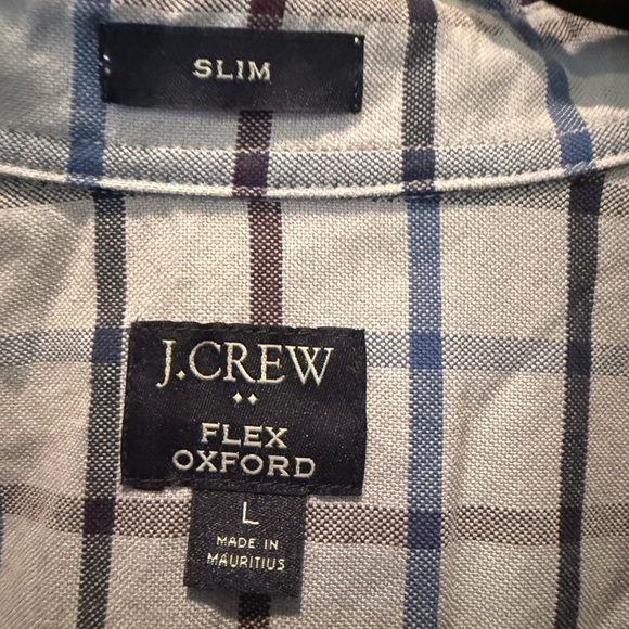 J. Crew Men's Light Blue Checkered Shirt - Picture 3 of 4